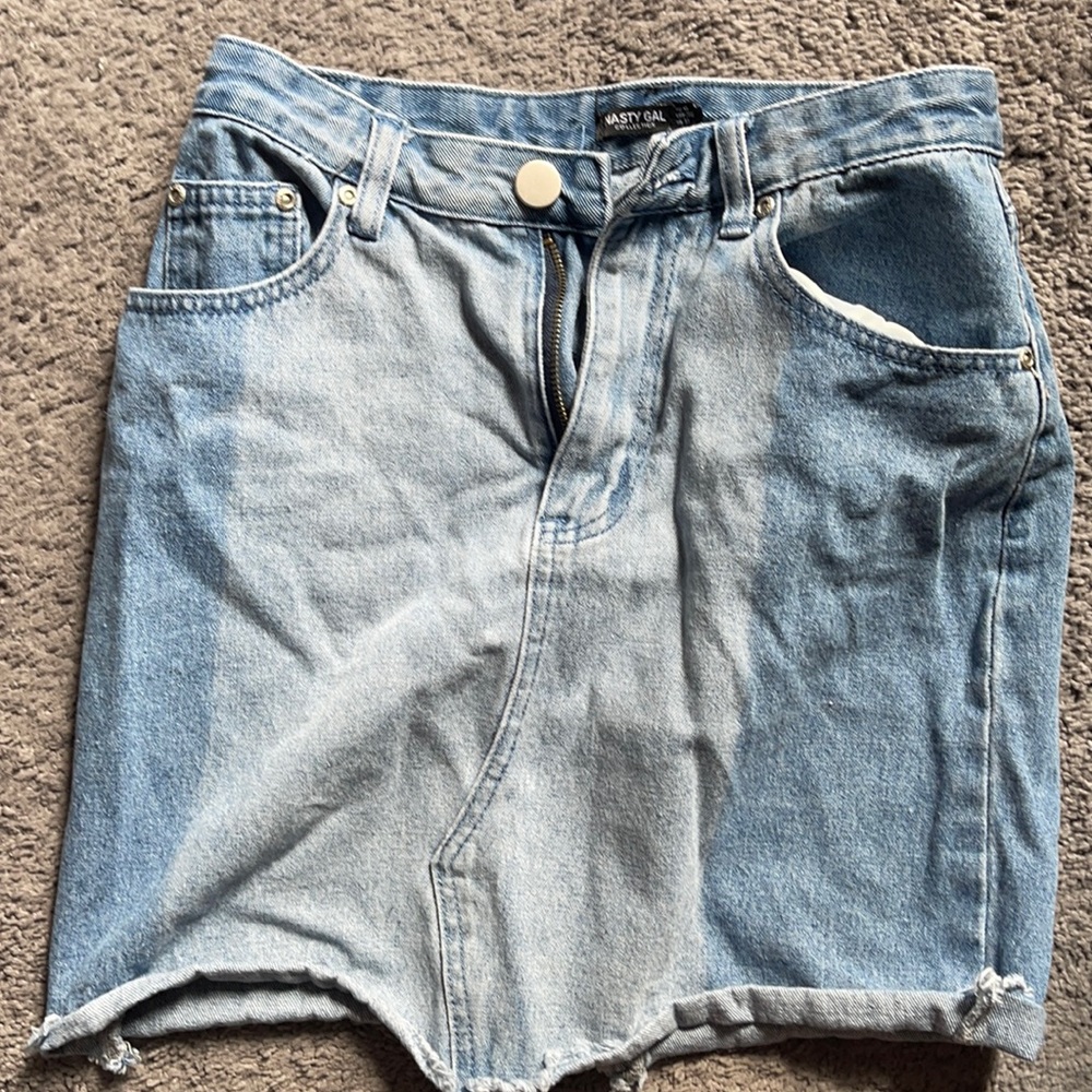 Nasty gal two tone denim skirt
